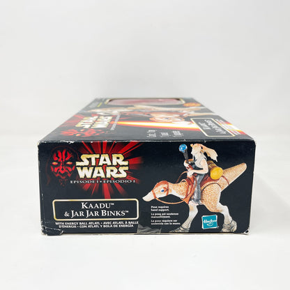 Vintage Hasbro Star Wars Mid MOC Kaadu & Jar Jar Binks - Hasbro The Phantom Menace (1999)