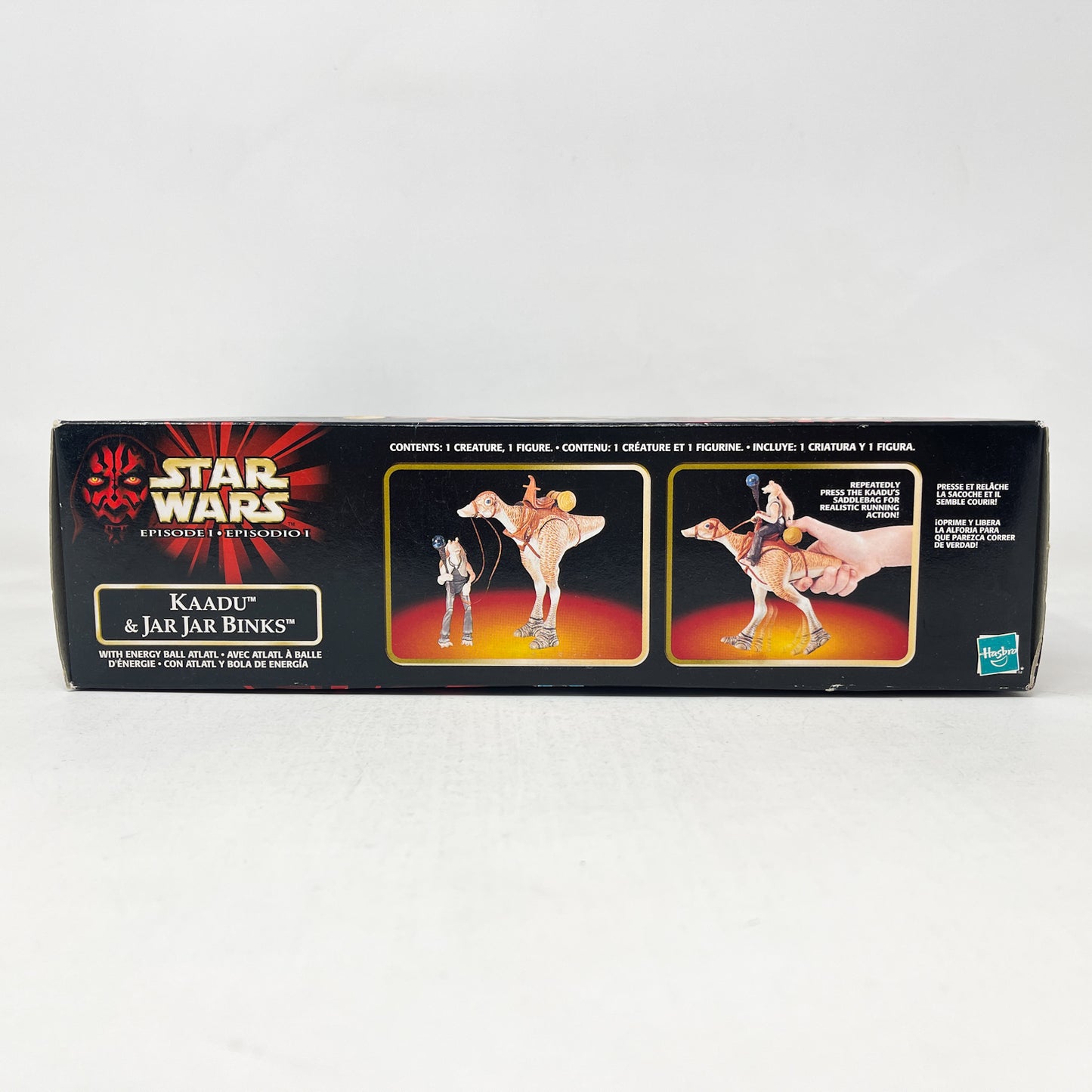 Vintage Hasbro Star Wars Mid MOC Kaadu & Jar Jar Binks - Hasbro The Phantom Menace (1999)