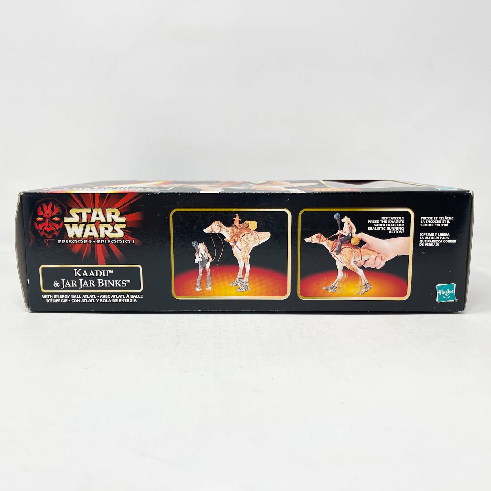 Vintage Hasbro Star Wars Mid MOC Kaadu & Jar Jar Binks - Hasbro The Phantom Menace (1999)