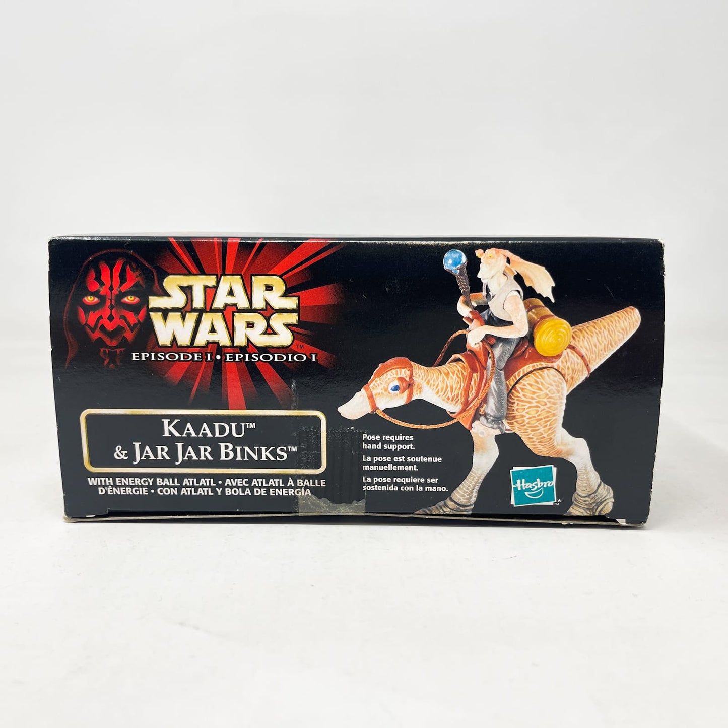 Vintage Hasbro Star Wars Mid MOC Kaadu & Jar Jar Binks - Hasbro The Phantom Menace (1999)