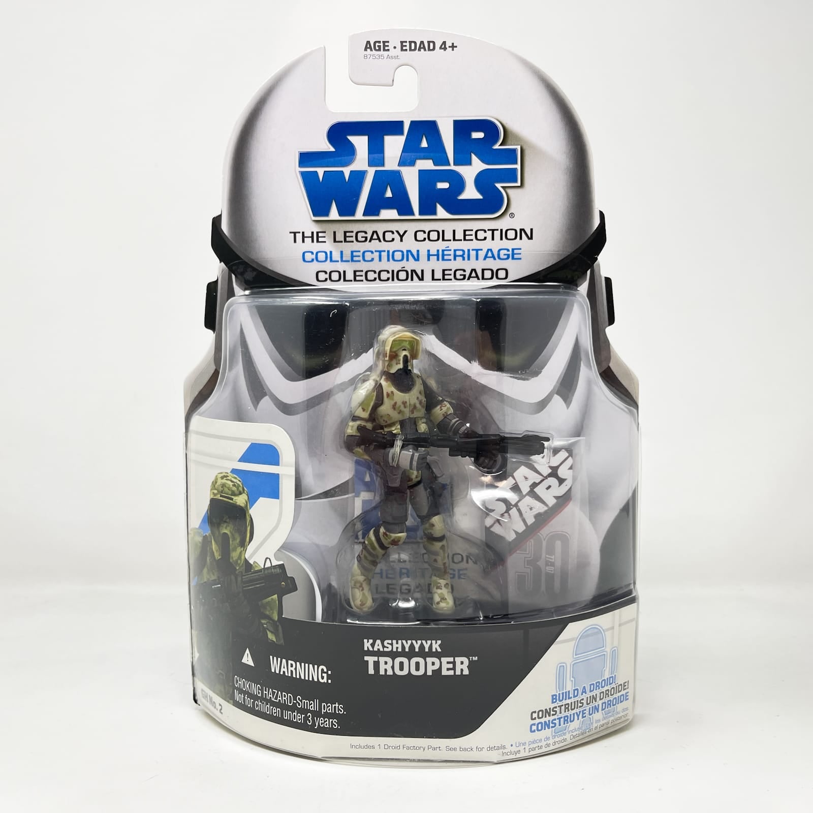 Vintage Hasbro Star Wars Mid MOC Kashyyyk Trooper - Camo (GH 2) 2008 - Hasbro Legacy Collection Star Wars Action Figure