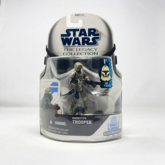 Vintage Hasbro Star Wars Mid MOC Kashyyyk Trooper - Camo (GH 2) - Hasbro 2008 Legacy Collection Star Wars Action Figure