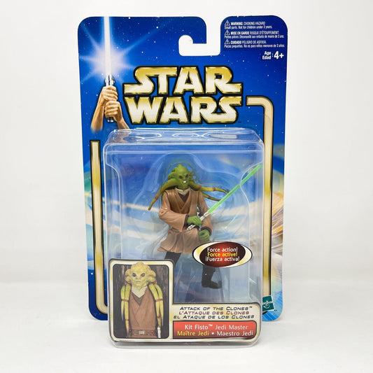 Vintage Hasbro Star Wars Mid MOC Kit Fisto (Jedi Master) #02-05 - Hasbro SAGA Series 3.75"