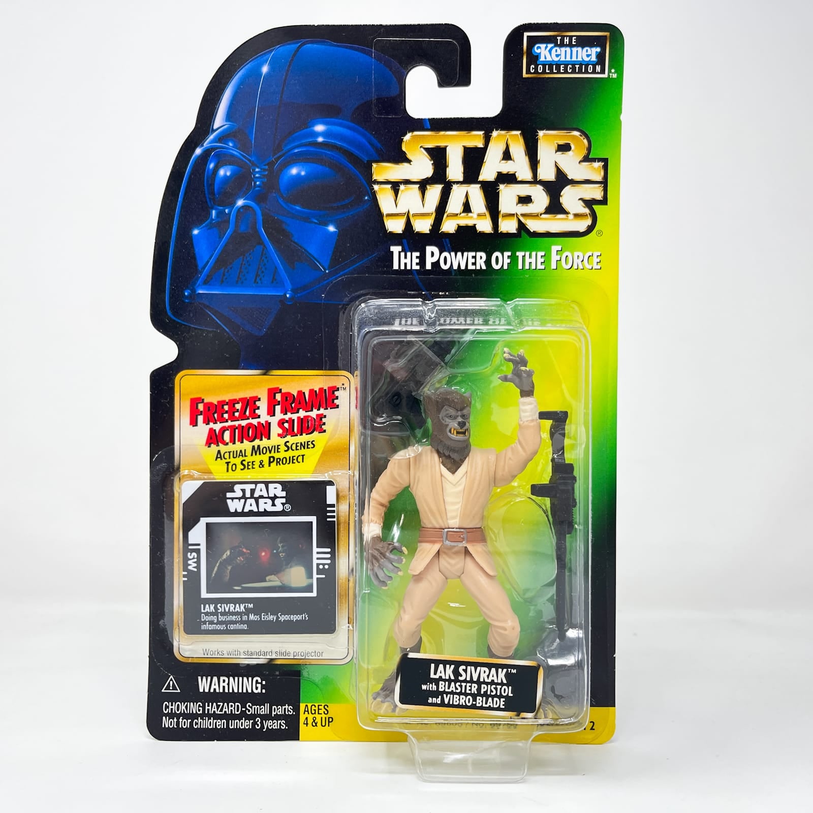 Vintage Hasbro Star Wars Mid MOC Lak Sivrak (with Blaster Pistol and Vibro-Blade) - Hasbro Star Wars Power of the Force (1998)
