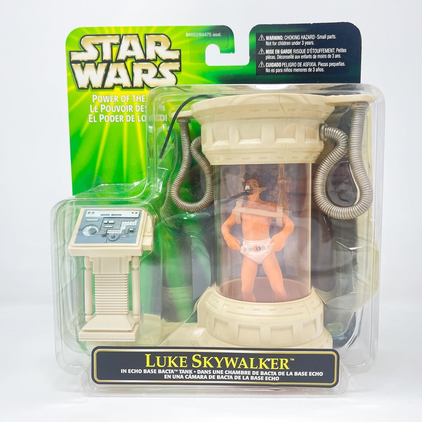 Vintage Hasbro Star Wars Mid MOC Luke Skywalker in Echo Base Bacta Chamber - Hasbro Power of the Jedi (POTJ)