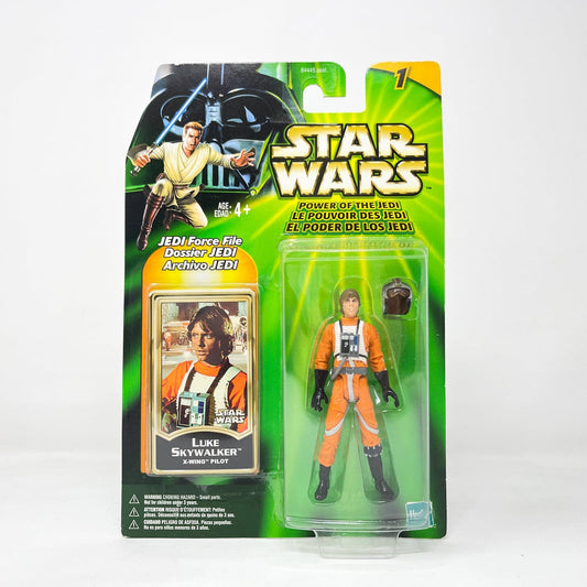 Vintage Hasbro Star Wars Mid MOC Luke Skywalker (X-Wing Pilot) - Hasbro Power of the Jedi POTJ (2001)