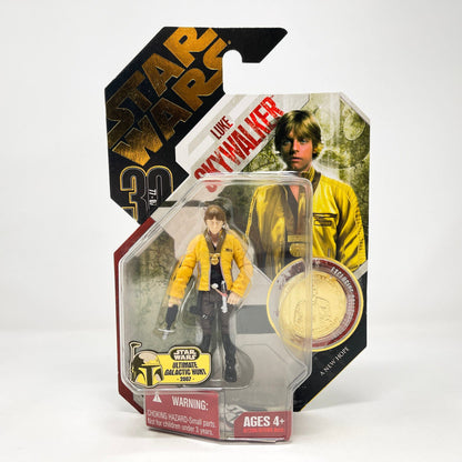 Vintage Hasbro Star Wars Mid MOC Luke Skywalker - Yavin Medal Ceremony #12 (Gold Coin) - Hasbro 30th Anniversary Collection