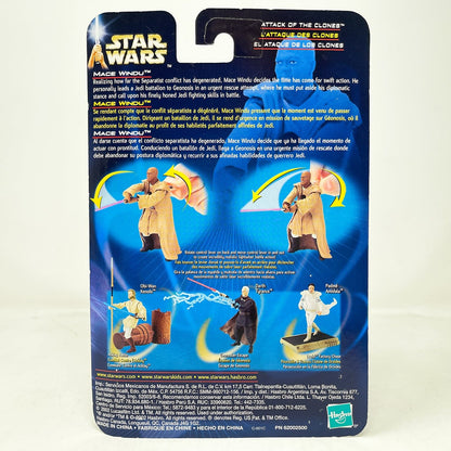 Vintage Hasbro Star Wars Mid MOC Mace Windu (Arena Confrontation) #03-02 - Hasbro SAGA Series 3.75"