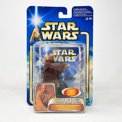 Vintage Hasbro Star Wars Mid MOC Mace Windu (Arena Confrontation) #03-02 - Hasbro SAGA Series 3.75"