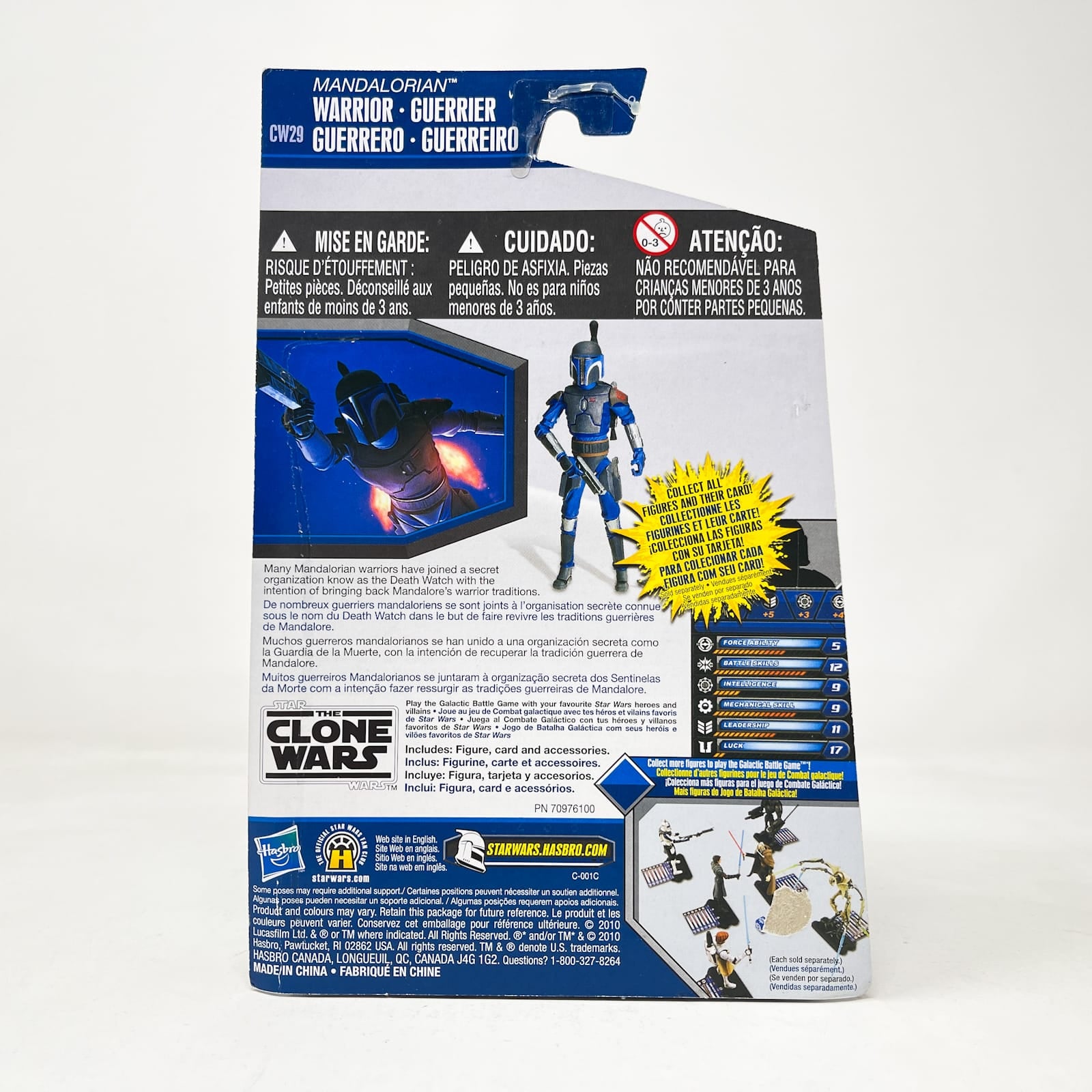 Vintage Hasbro Star Wars Mid MOC Mandalorian Warrior CW29 - Hasbro The Clone Wars (2010)