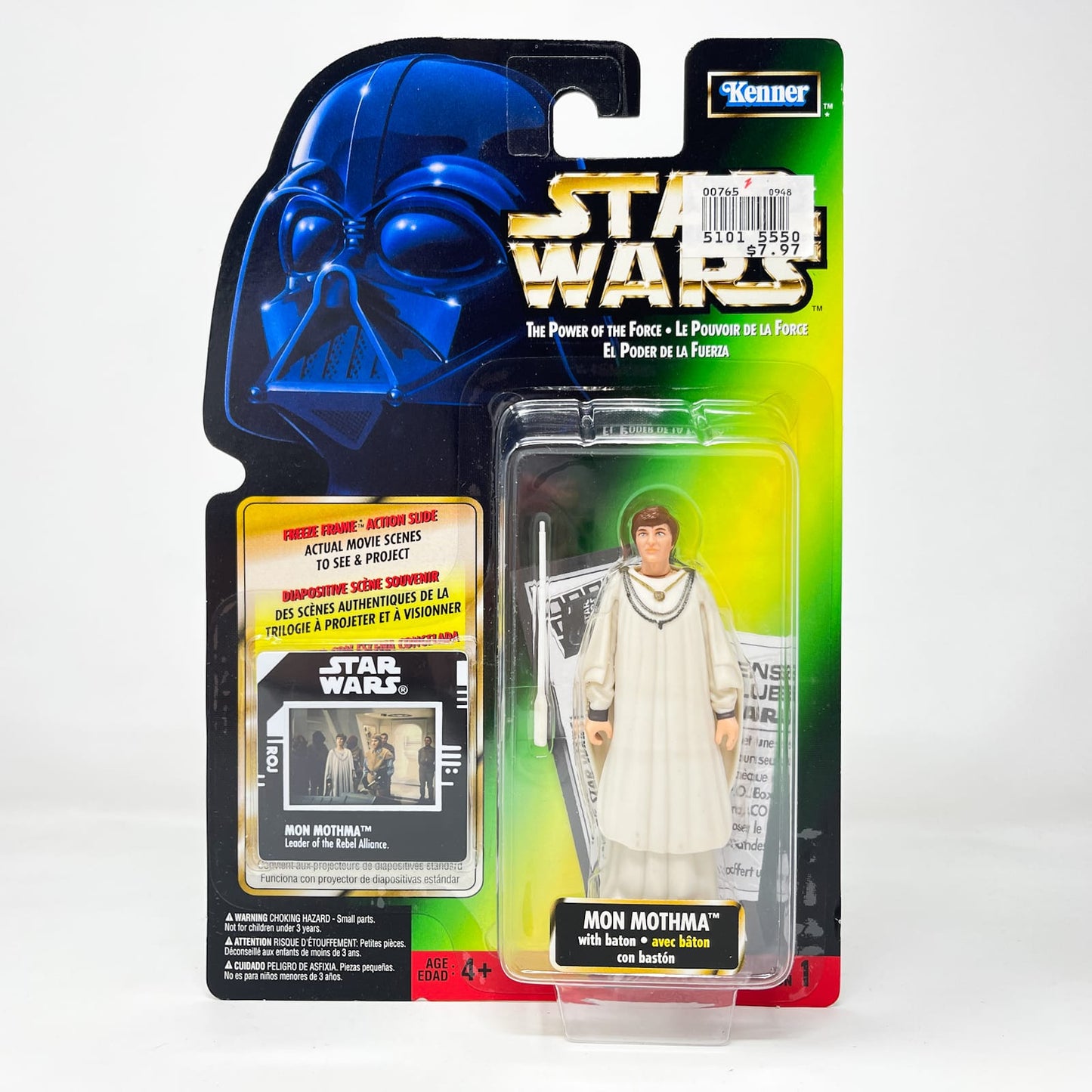 Vintage Hasbro Star Wars Mid MOC Mon Mothma (with Baton) – Hasbro Star Wars Power of the Force (1998)