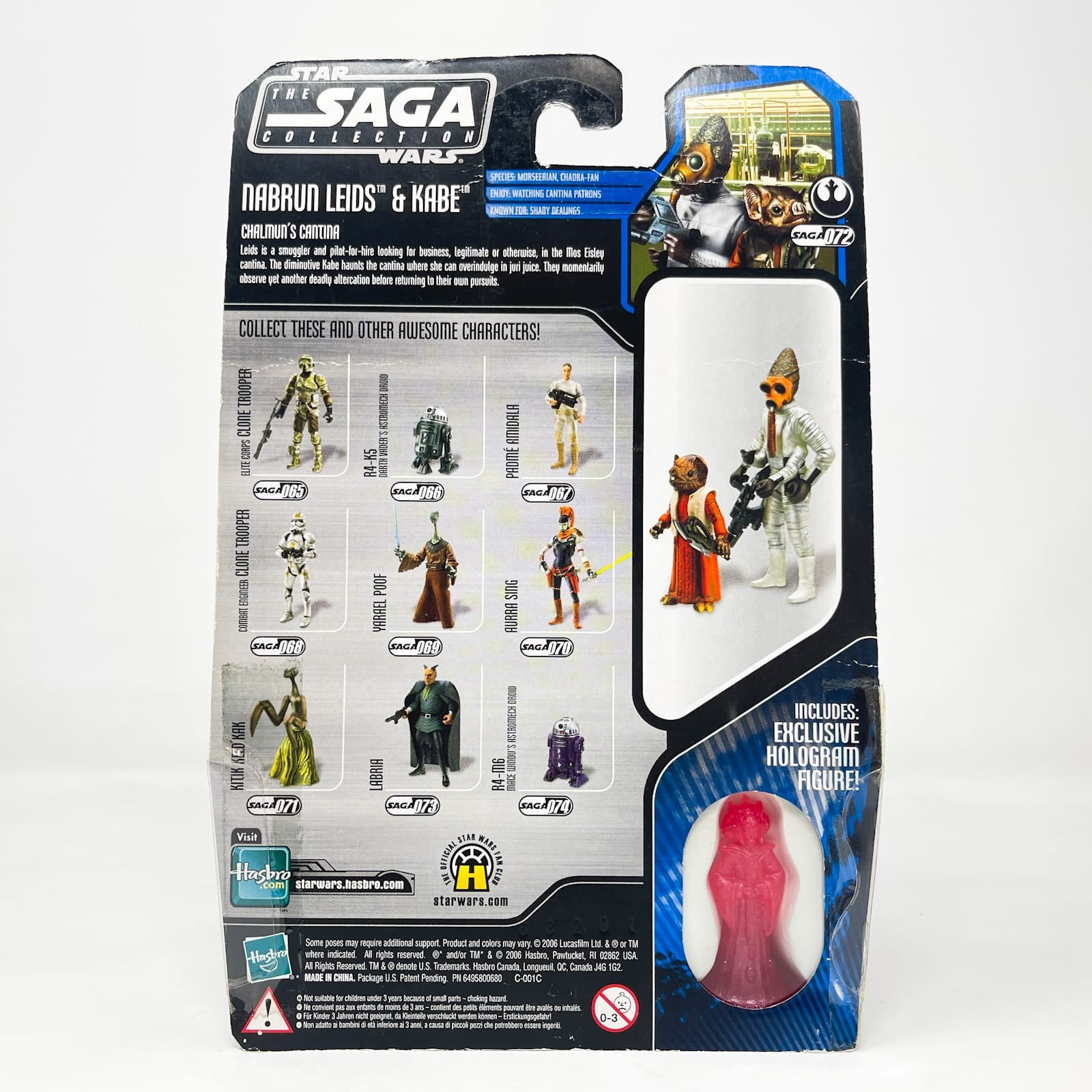 Vintage Hasbro Star Wars Mid MOC Nabrun Leids and Kabe #72 - Hasbro Saga Collection (2007)