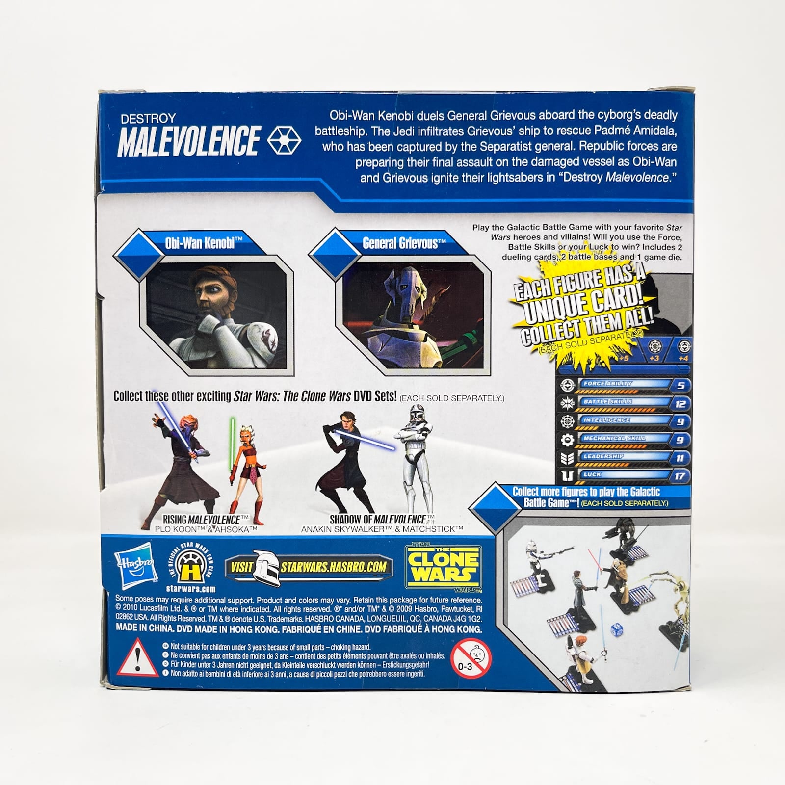 Vintage Hasbro Star Wars Mid MOC Obi-Wan Kenobi & General Grievous Destroy Malevolence (DVD Set 3 of 3) 2-pack - Hasbro Clone Wars (2010)
