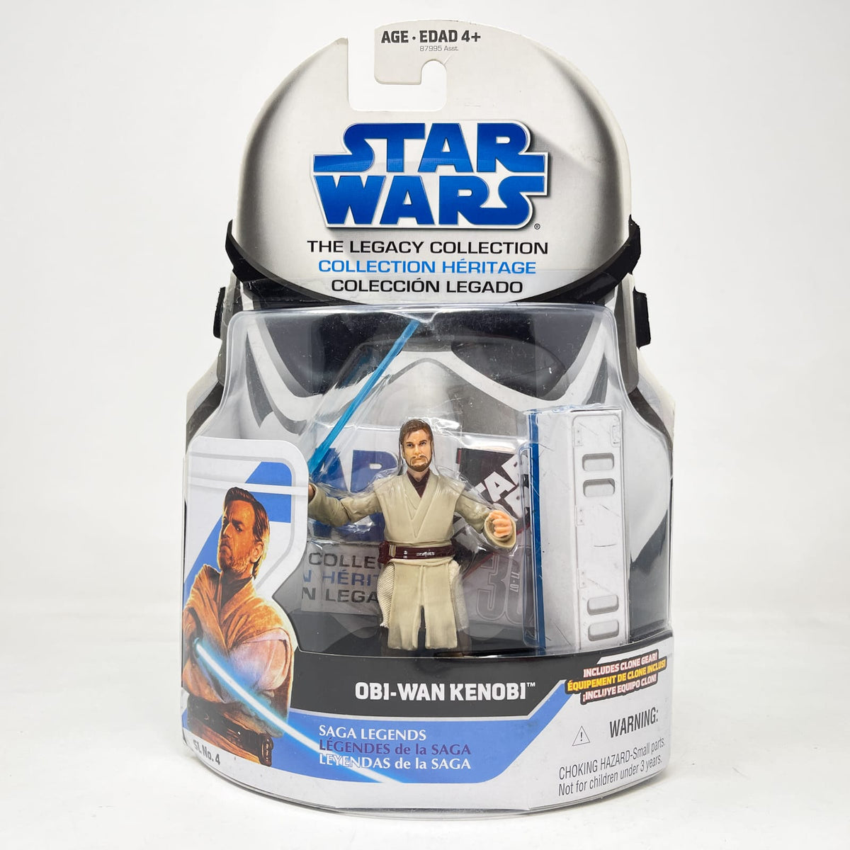 Vintage Hasbro Star Wars Mid MOC Obi-Wan Kenobi - ROTS (SL 4) - Hasbro 2008 Legacy Collection Saga Legends Star Wars Action Figure