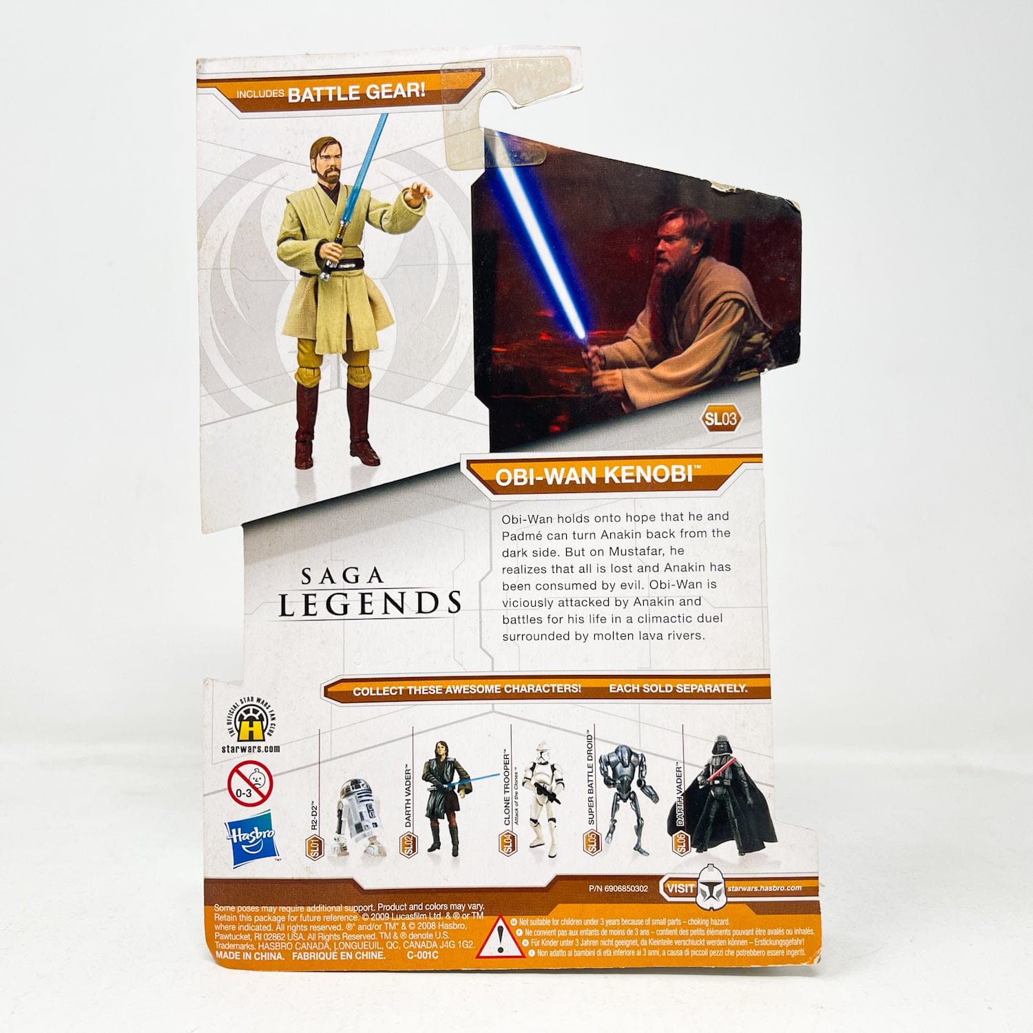 Vintage Hasbro Star Wars Mid MOC Obi-Wan Kenobi SL03 - Hasbro Legacy Collection 3.75"