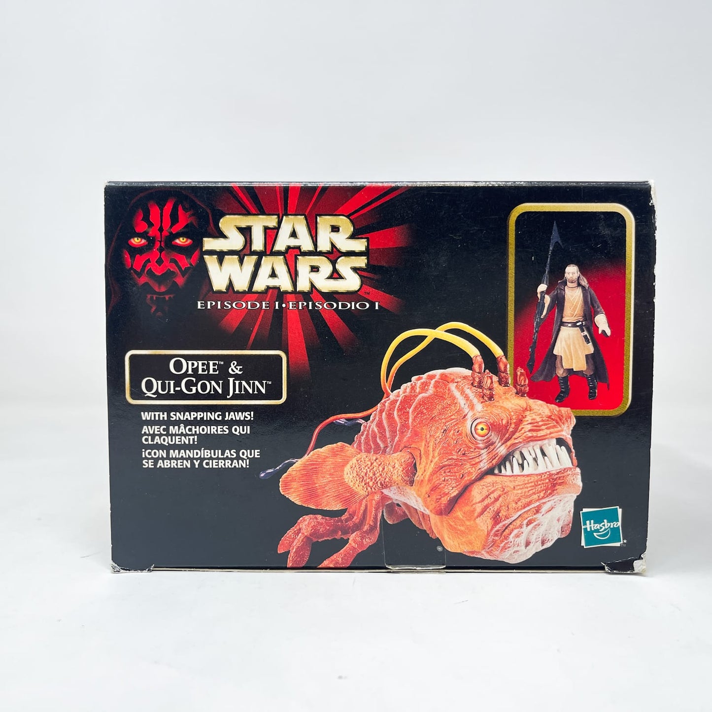 Vintage Hasbro Star Wars Mid MOC Opee & Qui-Gon Jinn - Hasbro The Phantom Menace (1999)