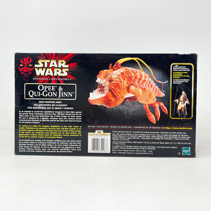 Vintage Hasbro Star Wars Mid MOC Opee & Qui-Gon Jinn - Hasbro The Phantom Menace (1999)