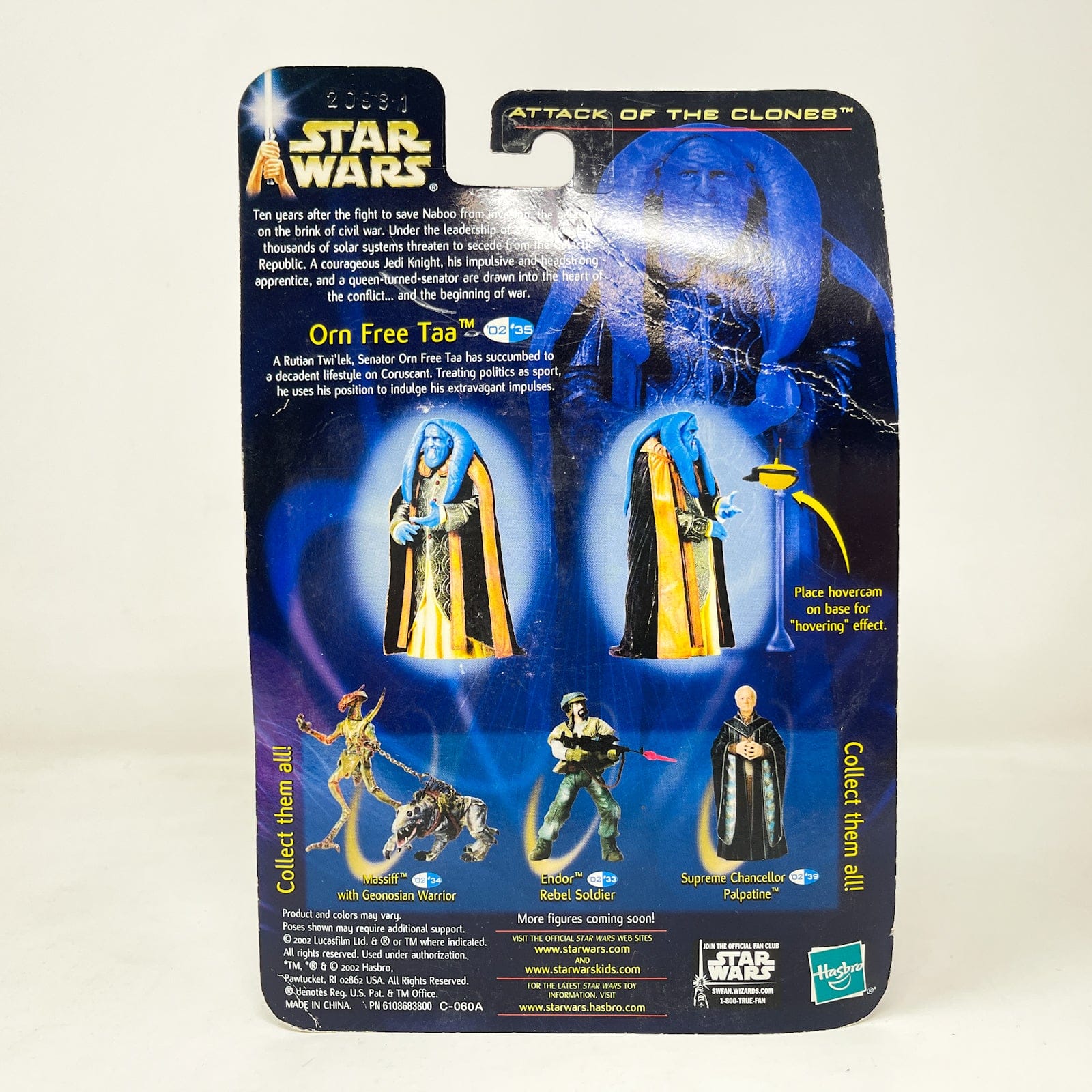 Vintage Hasbro Star Wars Mid MOC Orn Free Taa (Senator) #02-35 - Hasbro SAGA Series 3.75"