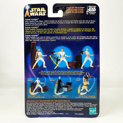Vintage Hasbro Star Wars Mid MOC Padme Amidala (Arena Escape) #02-02 - Hasbro SAGA Series 3.75"