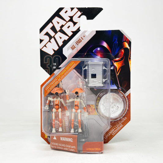 Vintage Hasbro Star Wars Mid MOC Pit Droids (Orange) - Hasbro 30th Anniversary Collection 3.75"