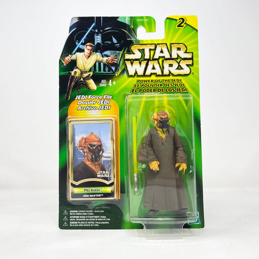 Vintage Hasbro Star Wars Mid MOC Plo Koon (Jedi Master) - Hasbro Power of the Jedi POTJ (2000)