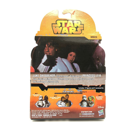 Vintage Hasbro Star Wars Mid MOC Princess Leia & Luke Skywalker (Stormtrooper Disguise) MS20 - Hasbro 2015 Rebels Mission Series 3.75" Star Wars Action Figure 2 Pack