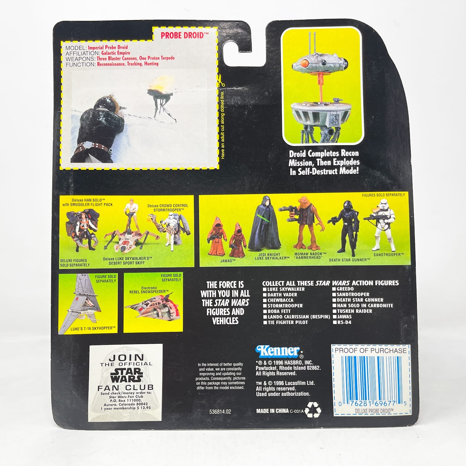 Vintage Hasbro Star Wars Mid MOC Probe Droid (Deluxe) – Hasbro Star Wars Power of the Force (1996)