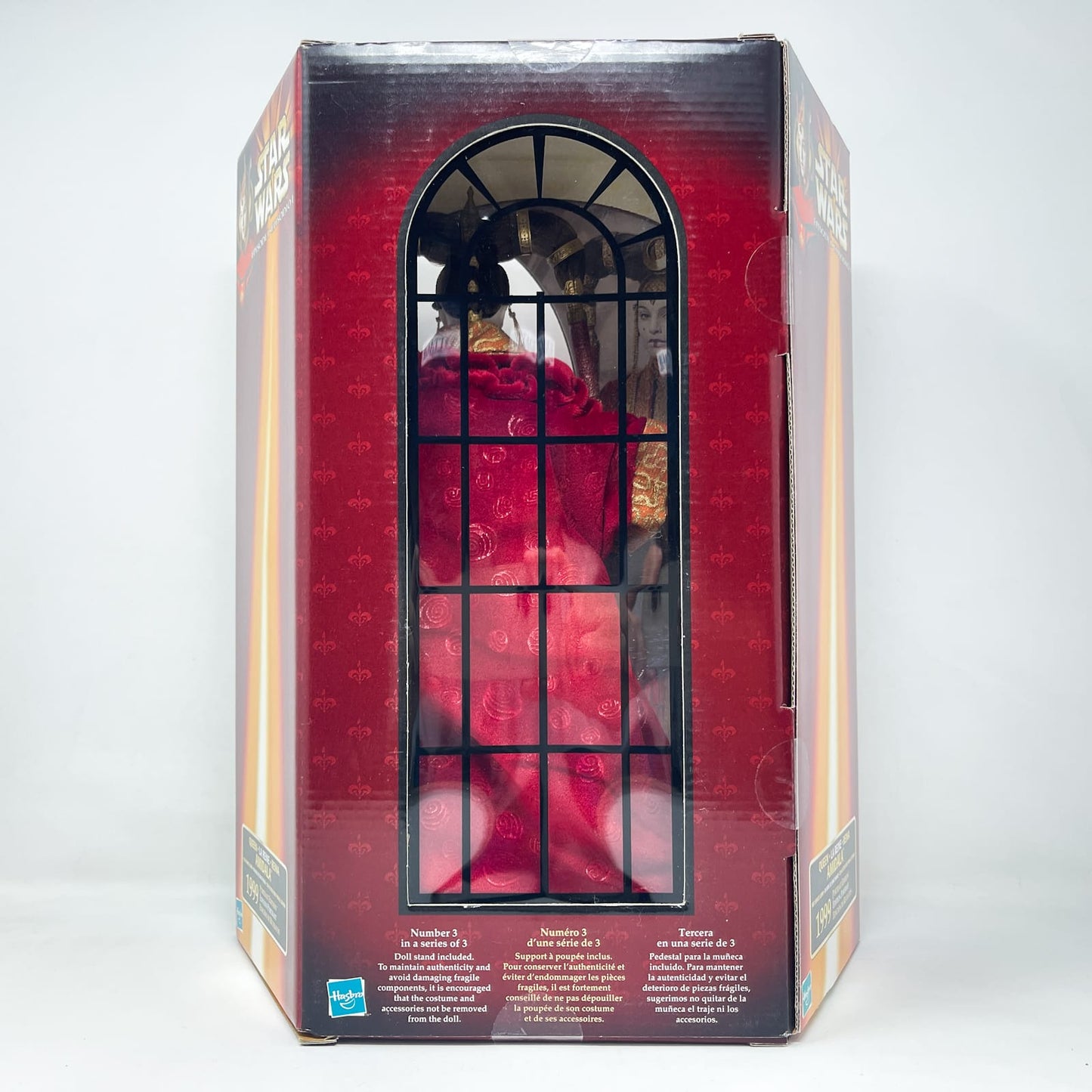 Vintage Hasbro Star Wars Mid MOC Queen Amidala Red Senate Gown Portrait Edition 12 inch – Hasbro Episode I (1999)