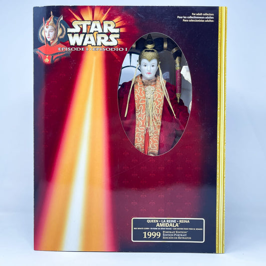 Vintage Hasbro Star Wars Mid MOC Queen Amidala Red Senate Gown Portrait Edition 12 inch – Hasbro Episode I (1999)