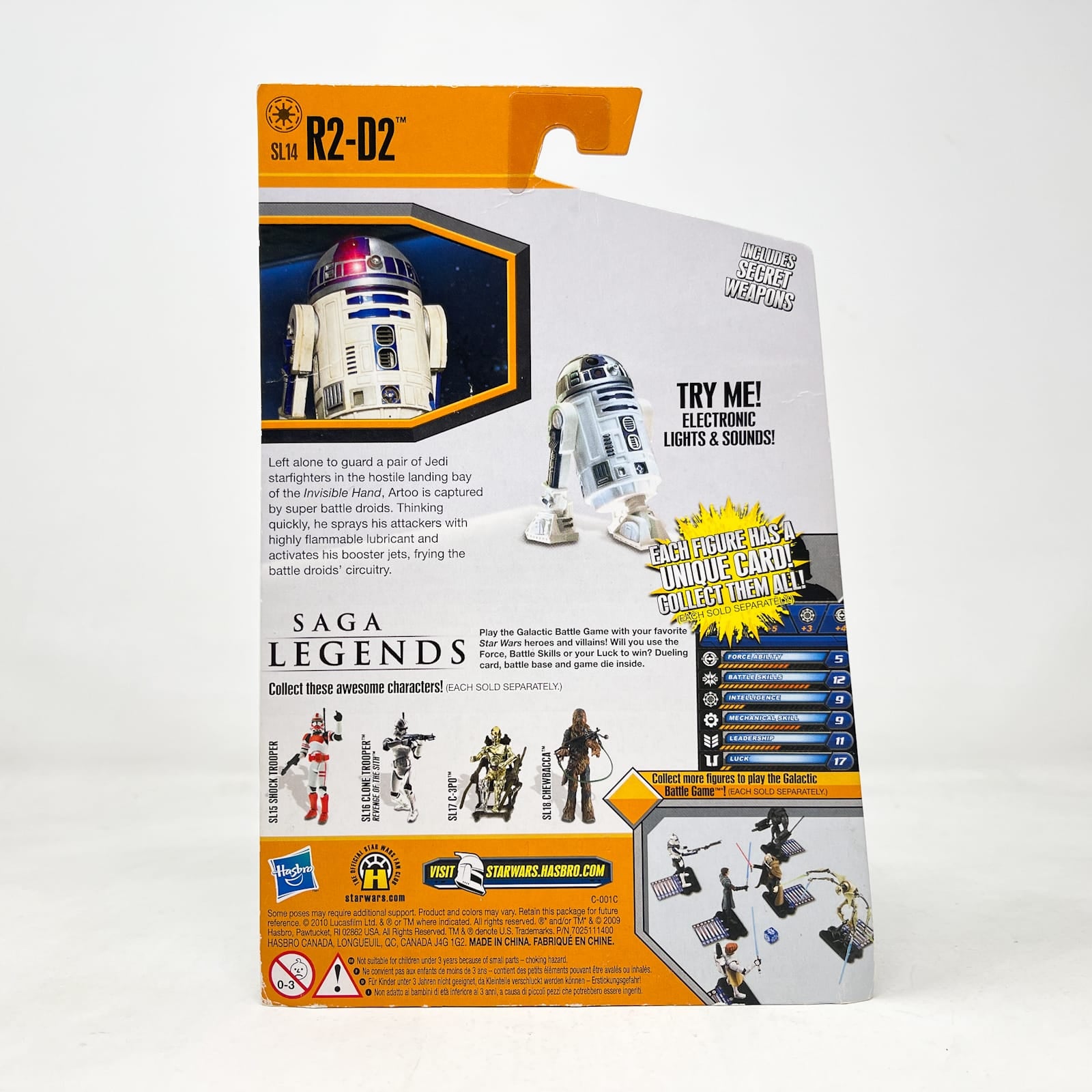 Vintage Hasbro Star Wars Mid MOC R2-D2 Electronic Figure SL14 - Hasbro Saga Legends (2010)