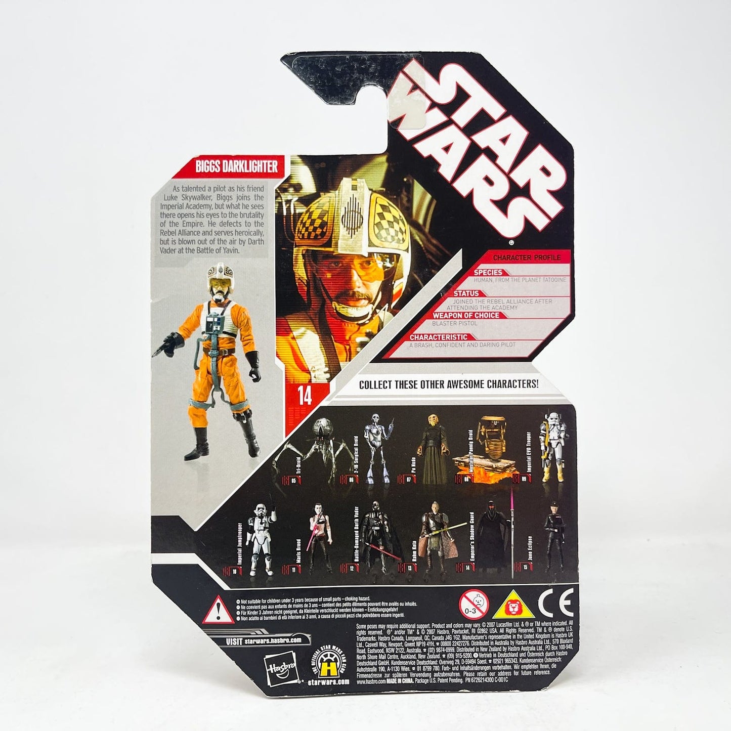 Vintage Hasbro Star Wars Mid MOC Rebel Pilot Biggs Darklighter #14 - Hasbro 30th Anniversary Collection