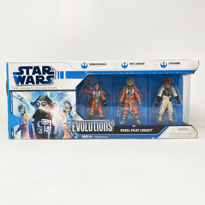 Vintage Hasbro Star Wars Mid MOC Rebel Pilots Legacy Evolutions Multipack Series 3 - Hasbro Legacy Collection (2008)