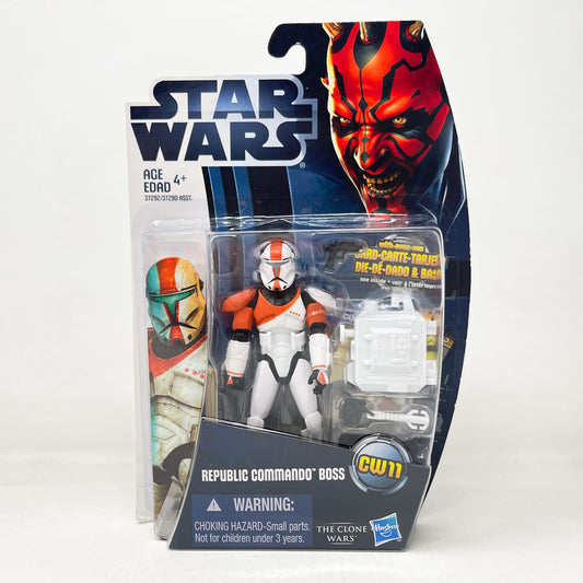Vintage Hasbro Star Wars Mid MOC Republic Commando Boss CW11  - Hasbro Clone Wars 2012 Star Wars Action Figure