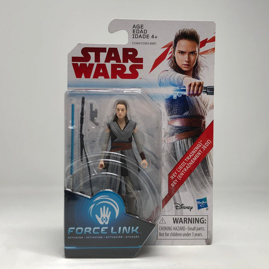 Vintage Hasbro Star Wars Mid MOC Rey (Jedi Training) - 3.75" Hasbro 2017 Forcelink Star Wars Action Figure