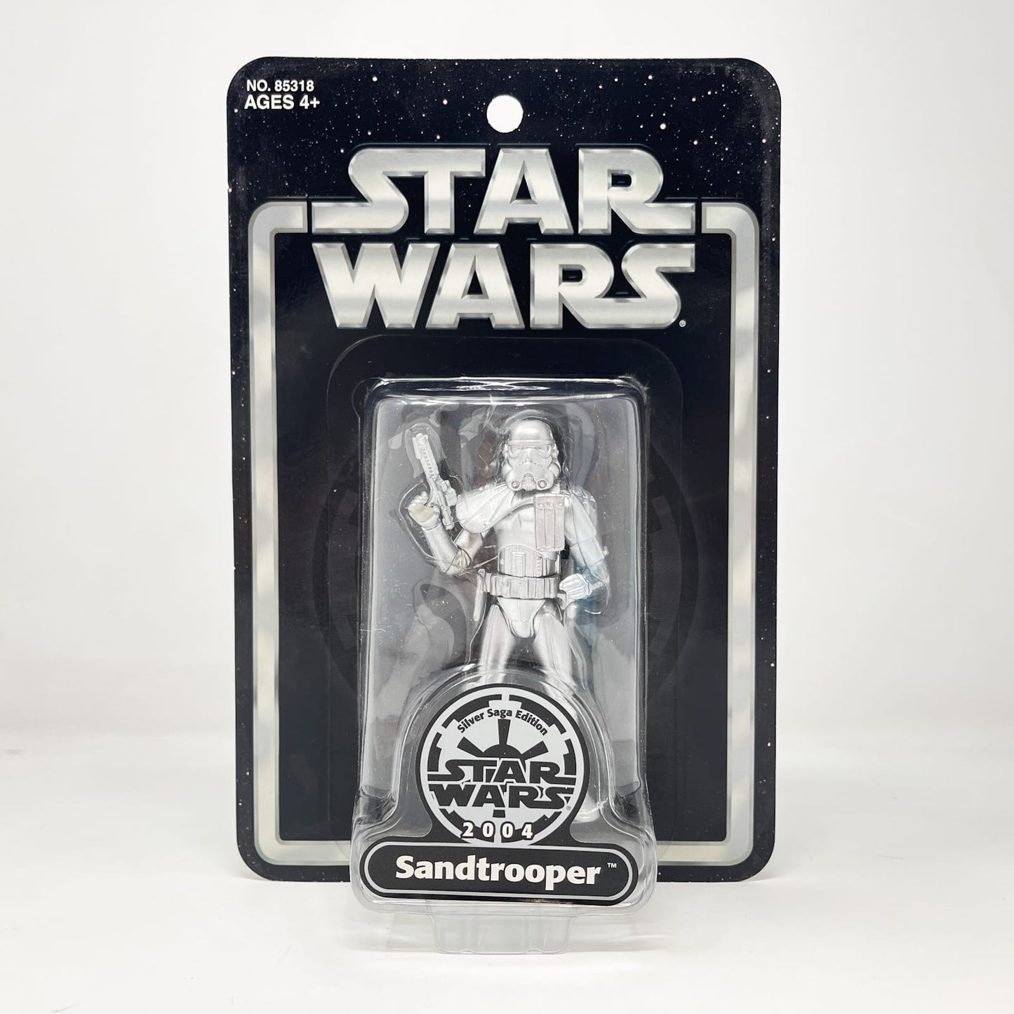 Vintage Hasbro Star Wars Mid MOC Sandtrooper (Silver Edition) Exclusive - Hasbro Original Trilogy Collection (2004)