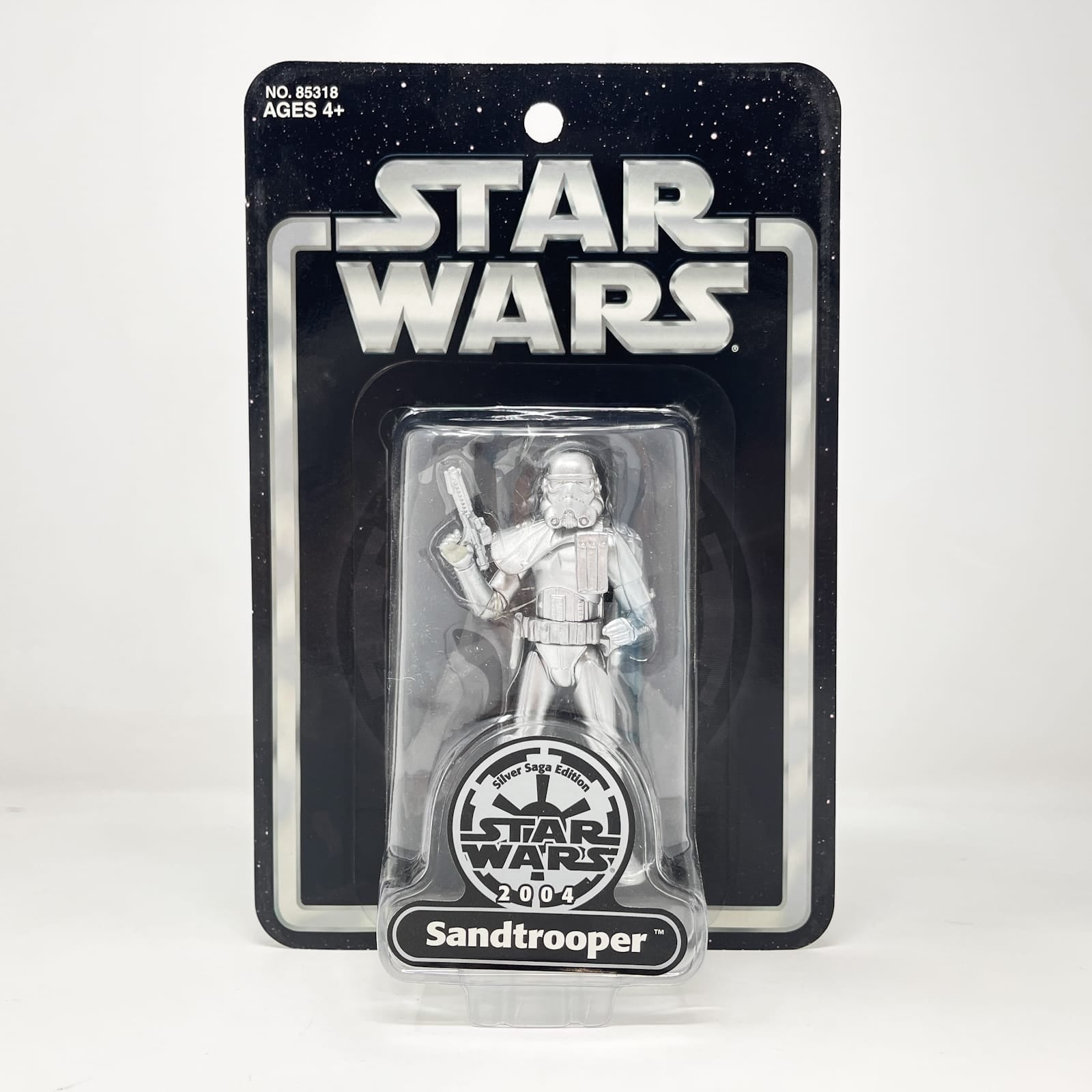 Vintage Hasbro Star Wars Mid MOC Sandtrooper (Silver Edition) Exclusive - Hasbro Original Trilogy Collection (2004)