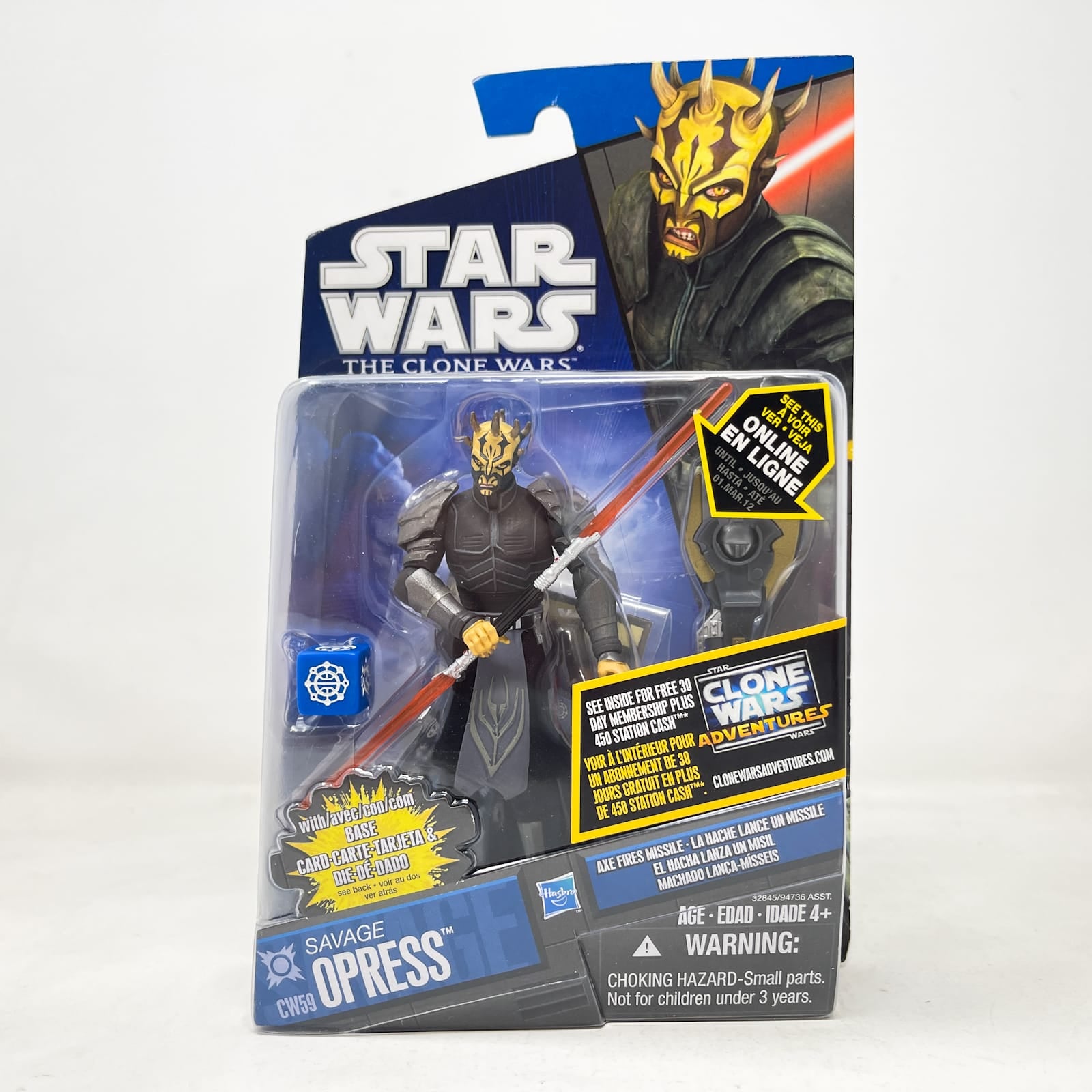 Vintage Hasbro Star Wars Mid MOC Savage Opress CW59 (Armoured) - Hasbro Clone Wars 2010