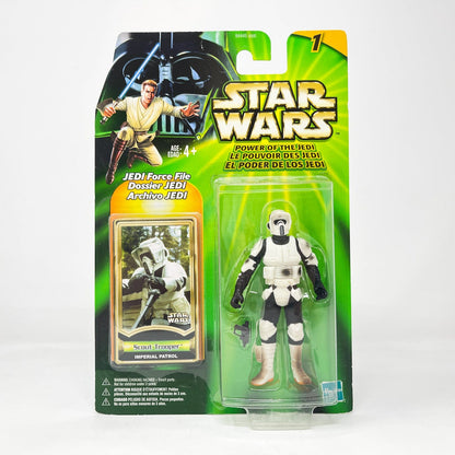 Vintage Hasbro Star Wars Mid MOC Scout Trooper (Imperial Patrol) DIRTY VARIANT - Hasbro Power of the Jedi POTJ (2001)