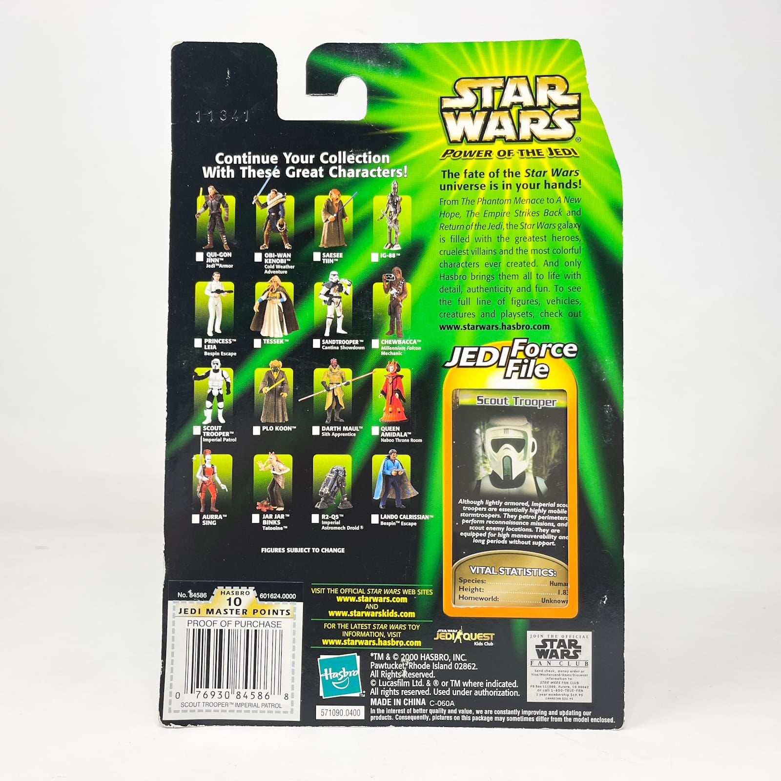 Vintage Hasbro Star Wars Mid MOC Scout Trooper (Imperial Patrol) - Hasbro Power of the Jedi POTJ (2000)