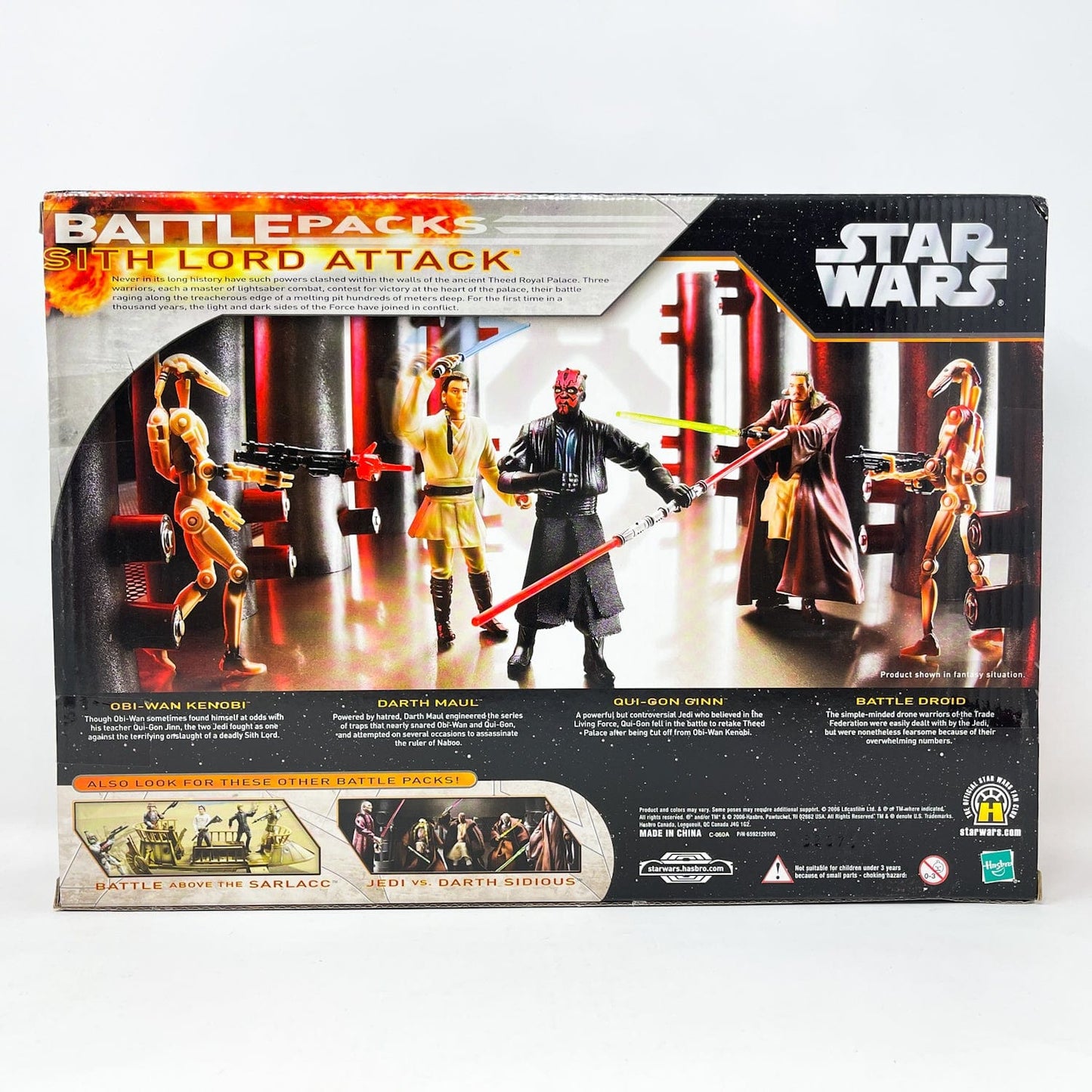 Vintage Hasbro Star Wars Mid MOC Sith Lord Attack Battle Pack - Saga Collection - 2006 Hasbro