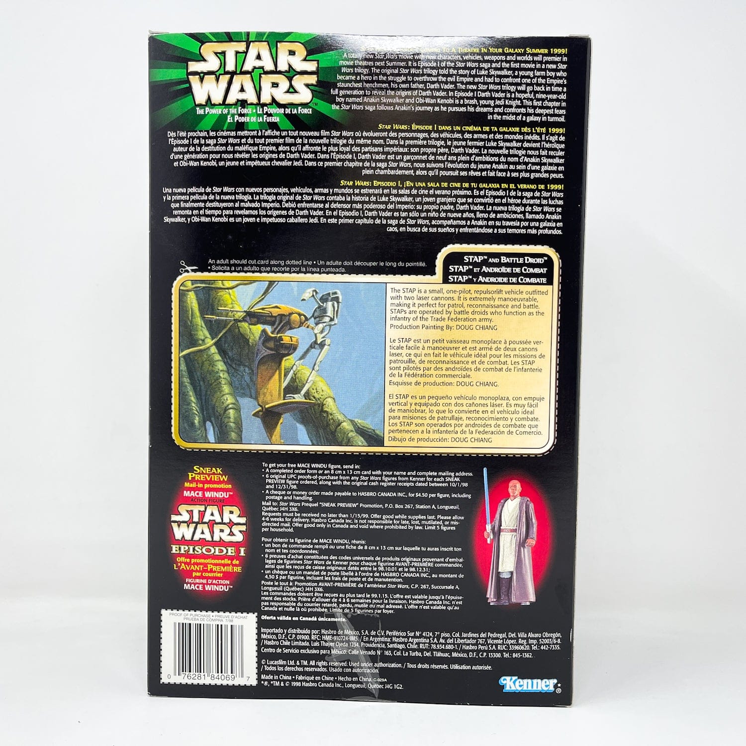 Vintage Hasbro Star Wars Mid MOC STAP & Battle Droid  - Hasbro Power of the Force 2 (POTF2 1999)