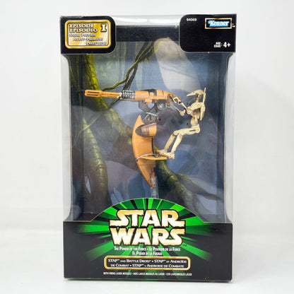Vintage Hasbro Star Wars Mid MOC STAP & Battle Droid  - Hasbro Power of the Force 2 (POTF2 1999)