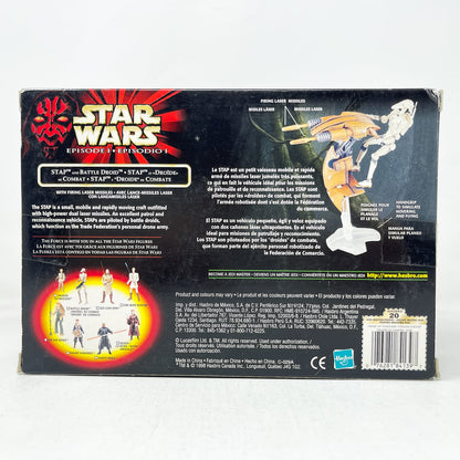 Vintage Hasbro Star Wars Mid MOC STAP & Battle Droid  - Hasbro The Phantom Menace (1999)