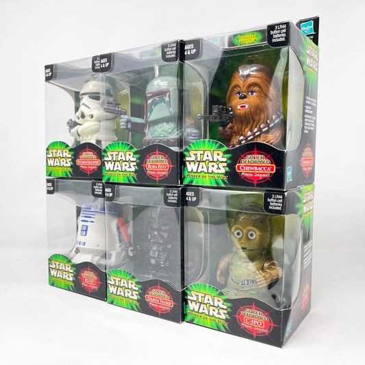 Vintage Hasbro Star Wars Mid MOC Super Deformed Figures - Complete Set of 6 - Hasbro POTJ (2001)