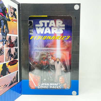 Vintage Hasbro Star Wars Mid MOC Visionaries Comic Pack - Darth Maul & Owen Lars - Hasbro Darkhorse Comics