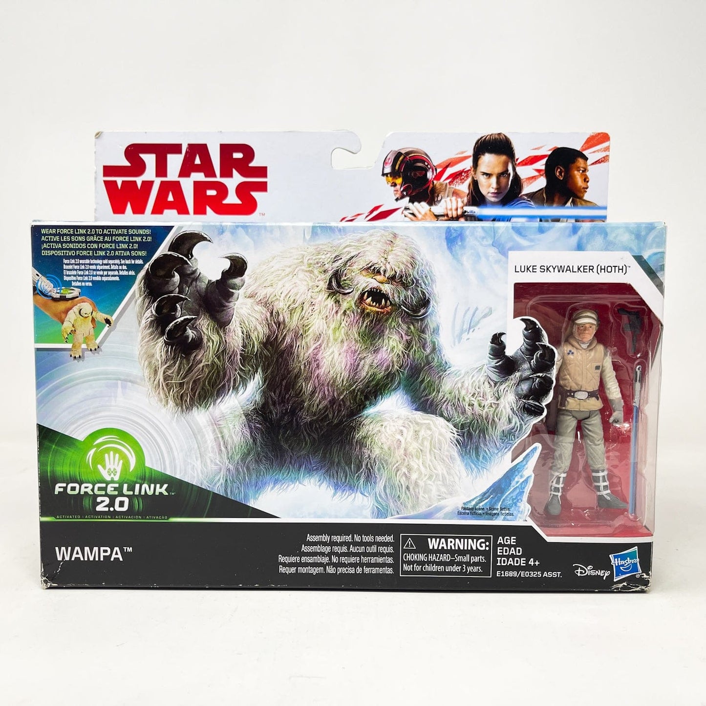 Vintage Hasbro Star Wars Mid MOC Wampa with Luke Skywalker (Hoth) - Hasbro 2017 Forcelink 2.0 Series 3.75" Star Wars Action Figure Set