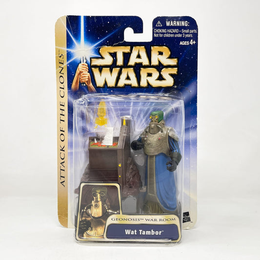 Vintage Hasbro Star Wars Mid MOC Wat Tambor (Geonosis War Room) #03-23 - Hasbro SAGA Series 3.75"