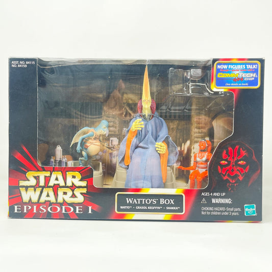 Vintage Hasbro Star Wars Mid MOC Watto's Box 3-pack - Hasbro Episode 1 (1999)