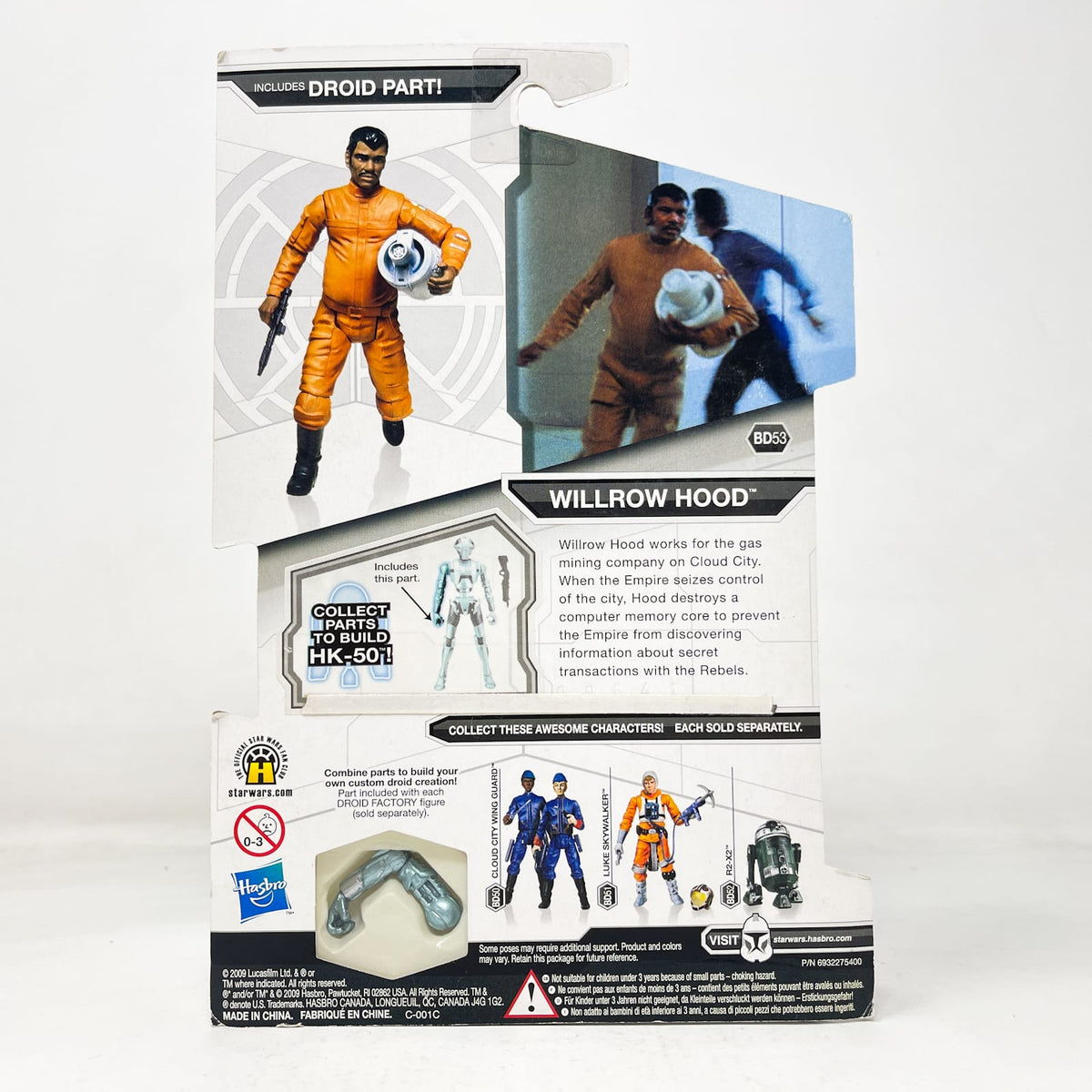 Vintage Hasbro Star Wars Mid MOC Willrow Hood BD53 - Hasbro Legacy Collection 3.75"