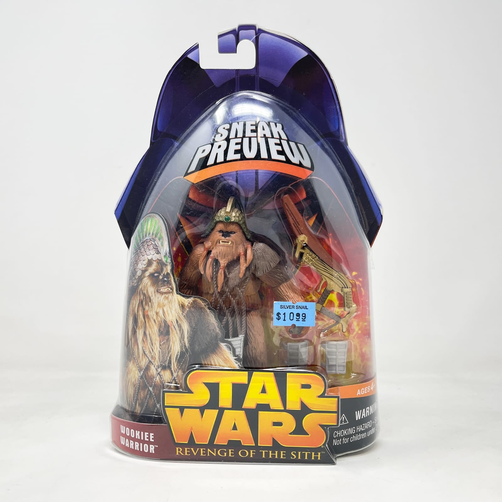 Vintage Hasbro Star Wars Mid MOC Wookie Warrior Sneak Preview #3 of 4 - Hasbro ROTS 2005